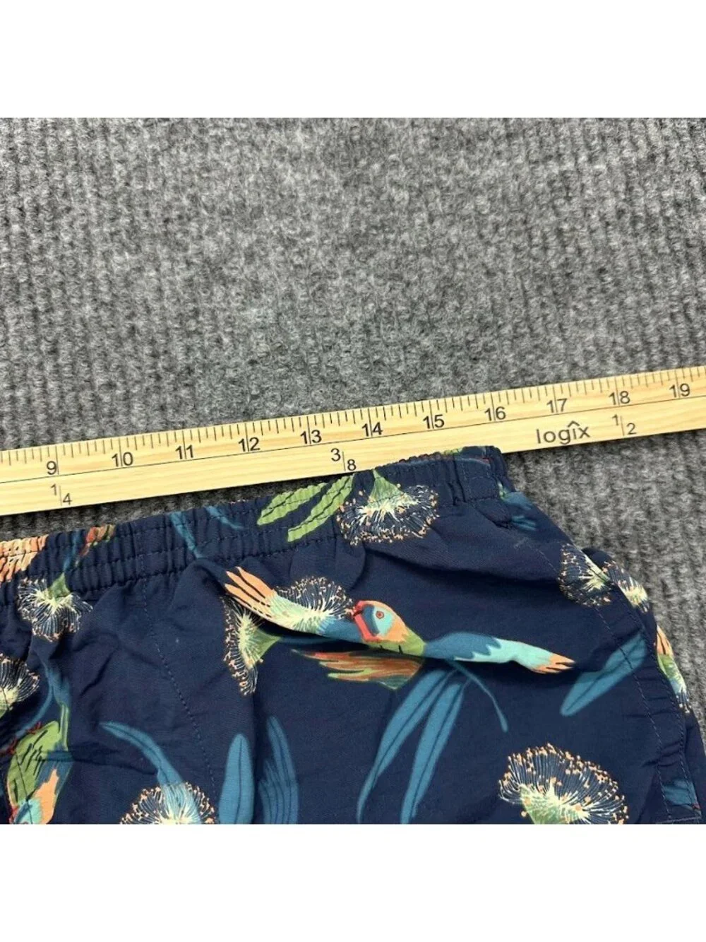 Patagonia Baggies Shorts Tropical Parrot Bird Print Swim Trunks Lined Mens Large